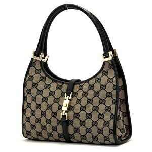 Gucci Jackie handbag GG canvas leather black